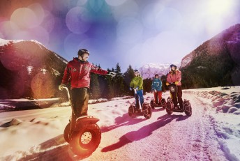 Mit dem Segway über die winterlichen Straßen