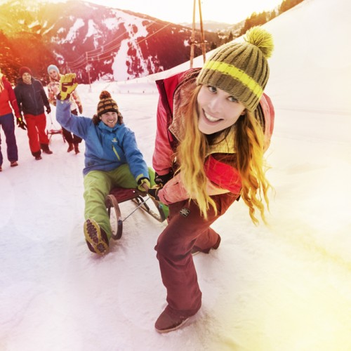 Spaß beim Rodeln in Flachau
